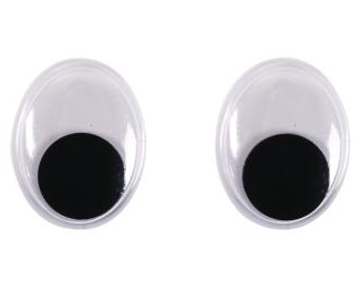 Wackelaugen Oval - 10 Stk